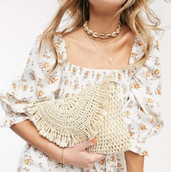 Macrame Straw Clutch - Picture 2 of 7